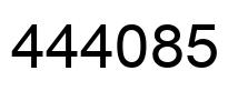 Number 444085 black image