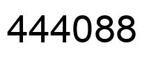 Number 444088 black image