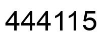 Number 444115 black image