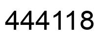 Número 444118 imagen negro