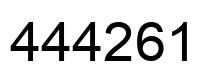 Number 444261 black image