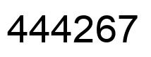 Number 444267 black image