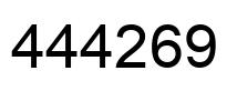 Number 444269 black image