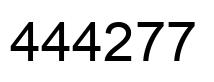 Number 444277 black image