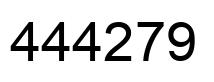 Number 444279 black image