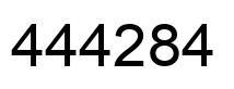 Number 444284 black image