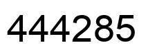 Number 444285 black image