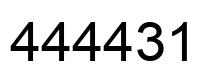 Number 444431 black image