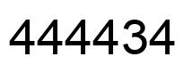 Number 444434 black image
