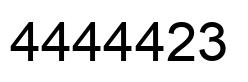 Number 4444423 black image