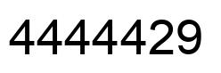 Number 4444429 black image
