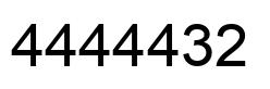 Number 4444432 black image