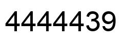Number 4444439 black image
