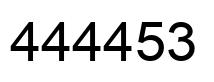 Number 444453 black image
