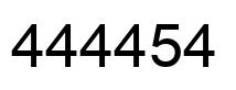 Number 444454 black image