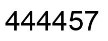 Number 444457 black image