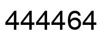 Number 444464 black image