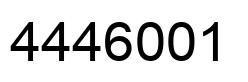 Number 4446001 black image