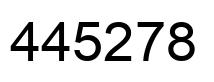 Number 445278 black image