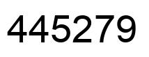 Number 445279 black image