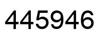 Number 445946 black image