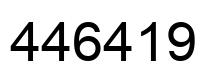 Number 446419 black image