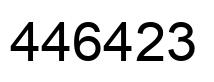 Number 446423 black image
