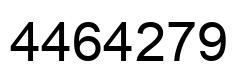 Number 4464279 black image