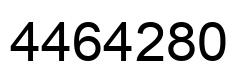 Number 4464280 black image