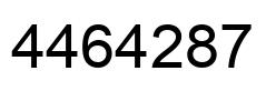 Number 4464287 black image