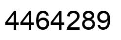 Number 4464289 black image
