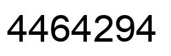 Number 4464294 black image