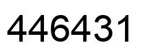 Number 446431 black image