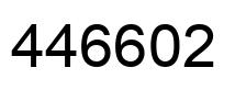 Number 446602 black image