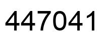 Number 447041 black image