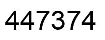 Number 447374 black image