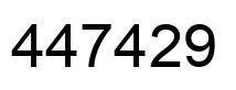 Number 447429 black image