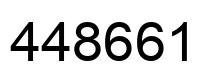 Number 448661 black image