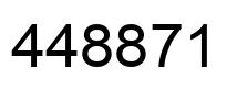 Number 448871 black image