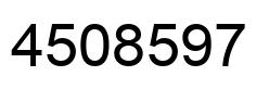 Number 4508597 black image