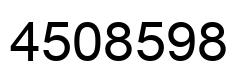 Number 4508598 black image