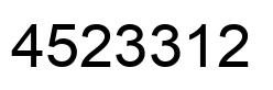 Number 4523312 black image