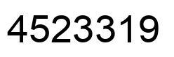 Number 4523319 black image
