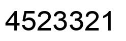 Number 4523321 black image