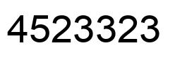 Number 4523323 black image