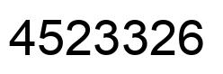 Number 4523326 black image
