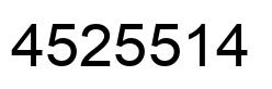 Number 4525514 black image