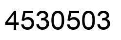 Number 4530503 black image