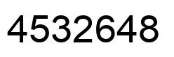 Number 4532648 black image