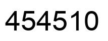 Number 454510 black image